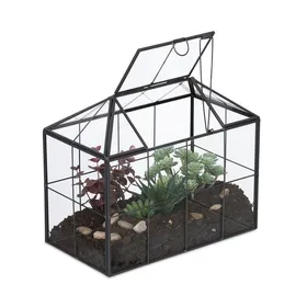 Comparer les prix de Relaxdays Terrarium pour vos plantes décoratif et pratique pour le rebord de la fenêtre 20 x 245 x 135 cm noir