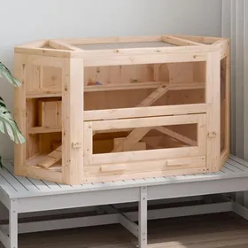 Comparer les prix de Meilleures Poulailler-Enclos-Cage à hamster 80x40x43 cm bois massif de sapin SSD8032688