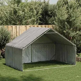 Meilleurs prix pour Meilleures Abris - Poulailler Chenil d'extérieur pour chiens housse 3x2x1,9 m acier galvanisé SSD4852339