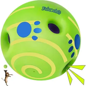 Meilleurs prix pour Balle interactive Giggle Ball pour grands chiens balle oscillante Wag Ball de 14 cm jouet indestructible et amusant qui couine p