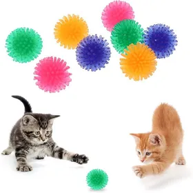 Comparer les prix de Lot de 8 Grandes balles à mâcher colorées pour Chat 35 cm Jouets interactifs pour Chat dintérieur et Chatons