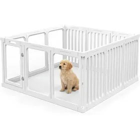 Meilleurs prix pour Parc pour Chien en Acrylique Transparentclôture Portable 60 cm pour Chiots et Chiens de Petite et Moyenne TailleUsage12Panneaux