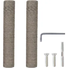 Comparer les prix de Poteaux à griffer de remplacement pour chats sisal 40 cm 2 pièces M8 pièces de rechange pour poteaux à griffer pour la rénovation