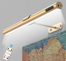 Meilleurs prix pour Lampe Murale Sans Fil Rechargeable, 4000Mah Eclairage Tableau Led Sans Fil À Télécommande, 40Cm Appliques Pour Tableaux Et Vitri