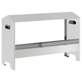 Meilleurs prix pour Mangeoire pour poules en acier galvanisé - vidaXL - Argent - 81x32x535 cm - Capacité 15 kg - Durable