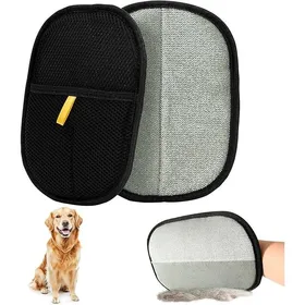 Comparer les prix de 2 Pièces Gant Poil Chat, Double Face Brosse Poils Animaux, Gant Brosse Chat pour Canapé Meubles Tapis Siège Auto