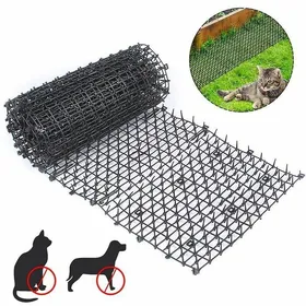 Comparer les prix de Tapis de jardin anti-fugue pour chats et chiens -  - Grille de sécurité en plastique résistante - Noir 200x28 cm - Lot de 1