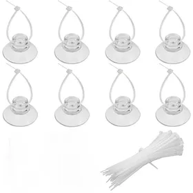 Comparer les prix de 8 Packs de ventouses pour Aquarium et 8 pièces de câbles Ajustables pour Aquariums pour Fixer la Mousse retenir Les Tubes dair d