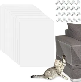 Comparer les prix de Protection Canape Chat Anti Griffe Protecteur de Rayure de Chat 10 Pièces Protege avec 50 Vis (30 * 45 cm/11.81 * 17.71 Pouce)