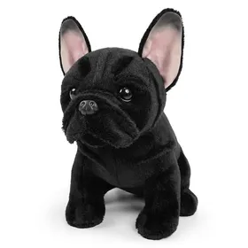 Comparer les prix de Peluche bouledogue français de 22 cm – Jouet réaliste pour chien – Rembourrage en coton PP – Cadeau idéal pour enfants – Noir
