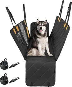 Comparer les prix de Panier de Transport de Voiture pour Chien - GOPLUS - Fenêtre en Maille, Ceinture de Sécurité, Coussin Imperméable Amovible