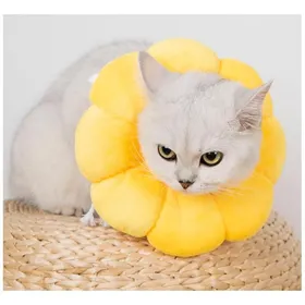 Comparer les prix de Collier réglable en coton pour chat - Phoesky - Écharpe douce - Jaune - 20x23 cm - Réglable - Imprimé