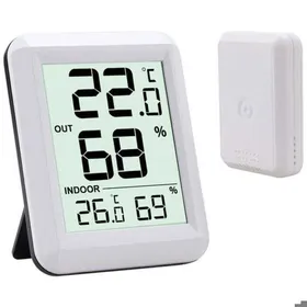 Comparer les prix de Thermomètre Intérieur et Extérieur Thermomètre Connecté avec Capteur Extérieure sans Fil Thermomètre Hygrometre Numérique avec G