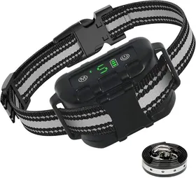 Meilleurs prix pour Collier Anti Aboiement Automatique pour Chiens, Détection Intelligente d?Aboiement avec Vibration, Choc Electrique et Son,