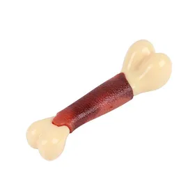 Meilleurs prix pour Jouet à mâcher pour chiens - Phoesky - Forme dos - Saveur neutre de bœuf - Résistant aux morsures - Marron - S: 12 cm