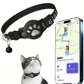 Meilleurs prix pour Collier pour animaux 18-30 cm Compatible dispositifs suivi Design réfléchissant petits animaux Fonctionne systèmes iOS et Android