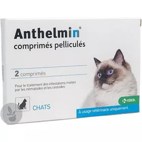 Comparer les prix de Anthelmin Vermifuge Chats KRKA 2 comprimés