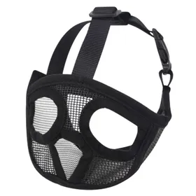 Meilleurs prix pour Muselière pour chien à museau court - Muselière réglable en maille respirante pour bouledogue pour aboiements, morsures,