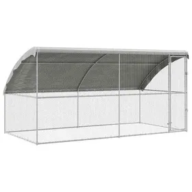 Comparer les prix de SWEET®Enclos Extérieur Volière Chenil Cage à poules 2 pcs Argenté 400x200x1985 cm EU26_360423