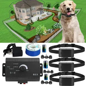 Comparer les prix de Clôture électronique pour chien - Nosheir - Collier de dressage à distance - Système de confinement souterrain