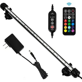 Comparer les prix de Éclairage LED RGB 54 W pour aquarium - Couleurs réglables par télécommande - Longueur 39 cm - Intensité lumineuse réglable