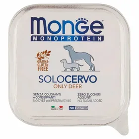 Meilleurs prix pour Pâtée pour chien - MONGE - wet-dog-05 - 100% cerf - 150 g - Tous stades de vie