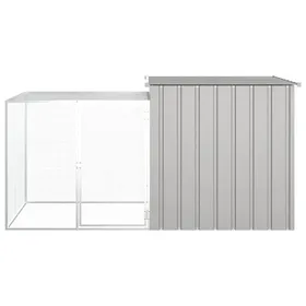 Comparer les prix de Bon plan Clapier Lapins Petit enclos - JILI HOT - Clapier Gris 200x91x100cm - Acier galvanisé - Pour Jardin Thome1499180