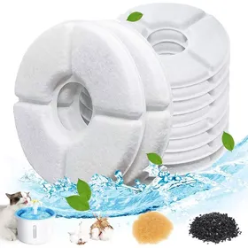 Comparer les prix de Filtres de Fontaine pour Chat [10 pièces] Triple Système de Filtrationavec Résine Et Charbon Actif pour Filtre pour Fontaine à Eau