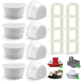 Comparer les prix de Filtre Fontaine Eau Chat pour PetSafe Drinkwell 8 Filtres au Charbon de Rechange & 8 Filtres en Mousse de RechangeFiltre pour Chat