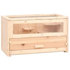 Meilleurs prix pour Enclos - Cage à hamster 60x30x35 cm bois massif de sapin SS00157306