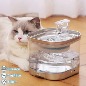 Comparer les prix de Fontaine à Eau pour Chat sans Fil 5000mA Batterie Rechargeable Détecteur de Mouvement Ultra-Silencieux 2L Label