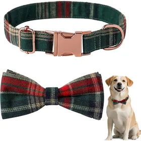Meilleurs prix pour Collier pour chien avec nœud papillon collier réglable pour cou 36-50 cm pour chats nœud papillon pour chien Vert