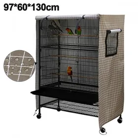 Comparer les prix de 1 Housse de cage Imperméable Polyester Grande taille 97x60x130cm Fenêtre latérale Oiseaux .