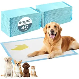 Comparer les prix de 40pc Tapis Absorbant Chien60X90cm Alaise Jetable Alèse Propreté Educateur Chien AnimauxAnti-Fuite 6couchesAlaise pour Chien