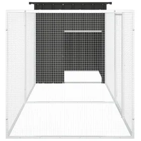 Meilleurs prix pour Poulailler en acier galvanisé - WIENS - 300x91x100 cm - Anthracite - Porte 465x745 cm - Cage dextension 100x90x90 cm