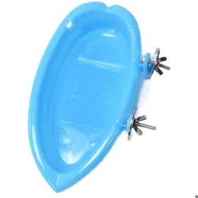 Meilleurs prix pour 1 Pcs Baignoire pour Oiseaux Plastique épais Design feuille Fixation vis Pour perroquets canaris .