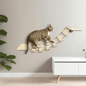 Meilleurs prix pour YIPEEMA. PONT POUR CHAT CADRE DESCALADE POUR CHAT COULEUR BOIS DORIGINE 325*15*90CM.