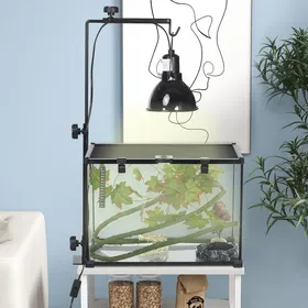 Comparer les prix de MOTHINESSTO2450-Support de lampe chauffante pour reptiles hauteur et largeur réglables pour amphibiens base en acier 32 x 9 x 67 cm