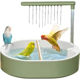 Meilleurs prix pour Douche Oiseaupour Perruche - Fontaine Bassin Eau pour Lovebird Cockatiel Cockatoo Conure Expérience Baignade Label