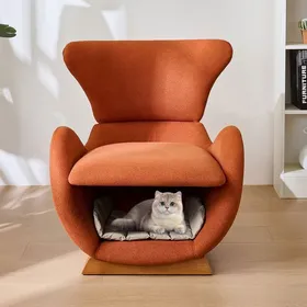 Comparer les prix de LINHOO Fauteuil Lounge Designer Requin-Baleine – Refuge pour Chats & Petits Chiens Tissu Anti-Griffes Canapé Salon TV