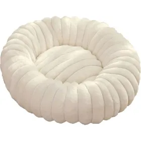 Comparer les prix de Panier Chien Donut Panier Chat Lit Ronde en Forme de Beignet Canapé Coussin Lits pour Animaux Lavable Chien Orthopedique Blanc