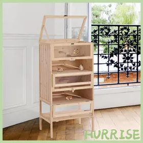 Comparer les prix de Cocosity Cage Pour Hamsters Souris Petits Rongeurs Multi-Niveaux 5 Étages 10 Plateformes Bois De Pin 60 X 40 X 120 Cm