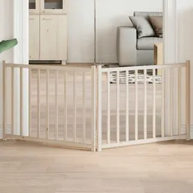 Meilleurs prix pour [58018]Barrière pour chien pliable 2 panneaux 160 cm bois sapin massif - pour extérieurdesign élégantPoids:2.45