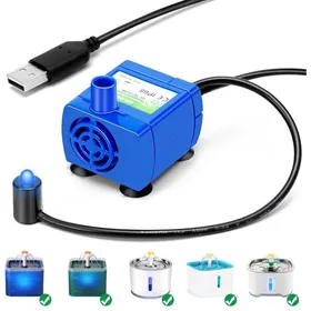Meilleurs prix pour Pompe pour fontaine à chat - MHY® - Compatible DR-DC160 - Éclairage LED intégré - Ultra-silencieuse