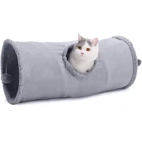 Meilleurs prix pour Tunnel pour chat lit pour chat tunnel pliable en daim avec boule jouet pour chat tunnel pour chat grands chats