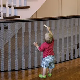 Meilleurs prix pour Filet de sécurité pour rampe descalier - MHY® - 79x300 cm - Maille résistante aux intempéries - Installation facile