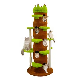Meilleurs prix pour Arbre à Chat Hauteur 187 cm - BingoPaw - Centre dactivités pour Chats avec Griffoir en Sisal - 1 Plateformes avec 3 Niche