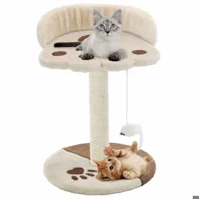 Meilleurs prix pour Bonne qualité - Arbre à chat avec griffoir en sisal 40 cm et robuste - beige et marron - 30x30x40 cm zda13u56163250