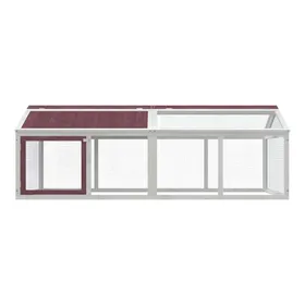 Comparer les prix de Enclos animaux moka rustique - vidaXL - bois de pin massif contreplaqué - moka blanc - 200 x 1125 x 74 cm - pour lextérieur ndq8