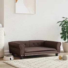 Comparer les prix de BEAU Canapé pour animaux/ Lit pour chien marron 95x55x30 cm similicuir mode914103
